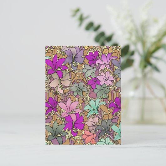 illustratie Floral Pattern Briefkaart (Staand voorkant)