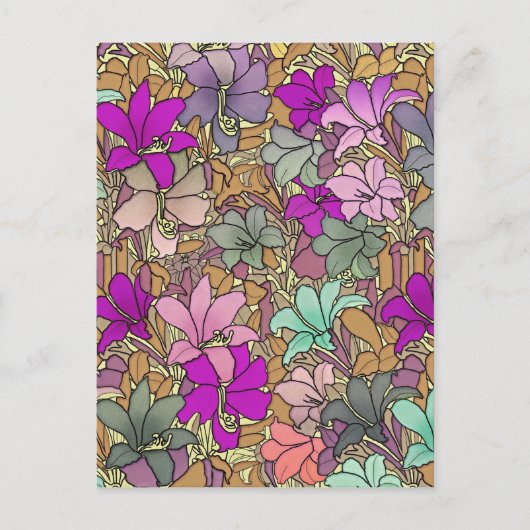  illustratie Floral Pattern Briefkaart (Voorkant)