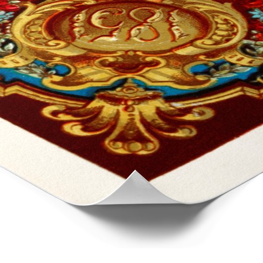  illustratie Floral Pattern Poster (Hoek)