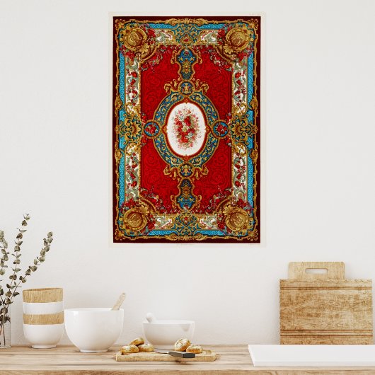  illustratie Floral Pattern Poster (Keuken)