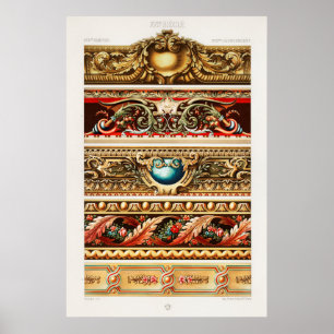 illustratie Floral Pattern Poster