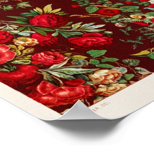  illustratie Floral Pattern Poster (Hoek)