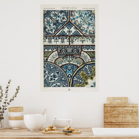  illustratie Floral Pattern Poster (Keuken)