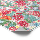  illustratie Floral Pattern Poster (Hoek)