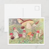  illustratie Forest Children Elsa Beskow Briefkaart (Voorkant / Achterkant)