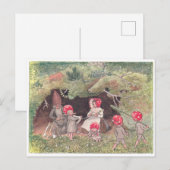  illustratie Forest Children Elsa Beskow Briefkaart (Voorkant / Achterkant)