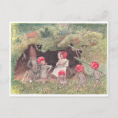  illustratie Forest Children Elsa Beskow Briefkaart (Voorkant)
