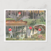  illustratie Forest Children Elsa Beskow Briefkaart (Voorkant)