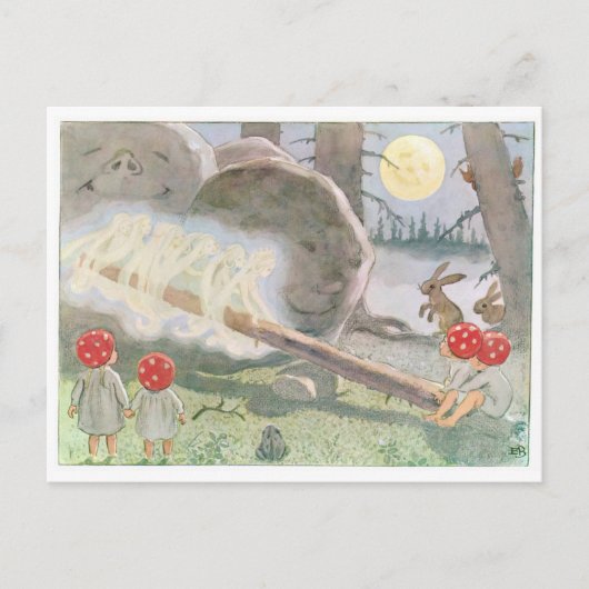 illustratie Forest Children Elsa Beskow Briefkaart (Voorkant)