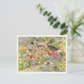  illustratie Forest Children Elsa Beskow Briefkaart (Staand voorkant)