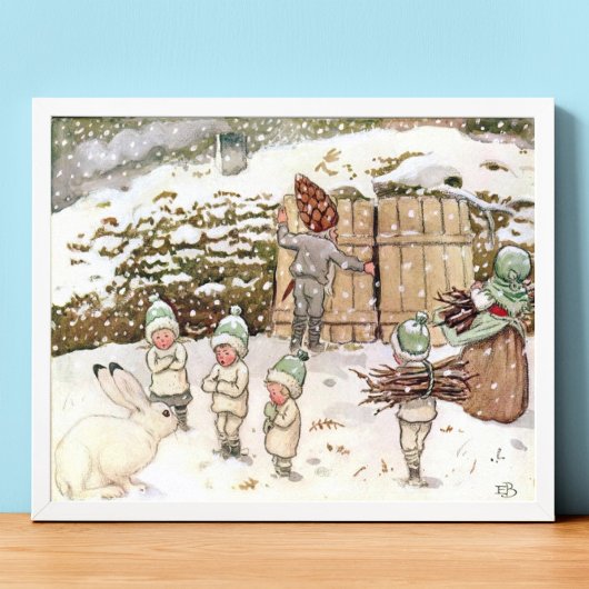 illustratie Forest Children Elsa Beskow Poster