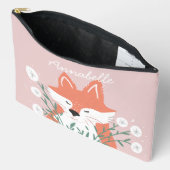 Illustratie Fox Smelling Flowers Gepersonaliseerd Etui (Open)