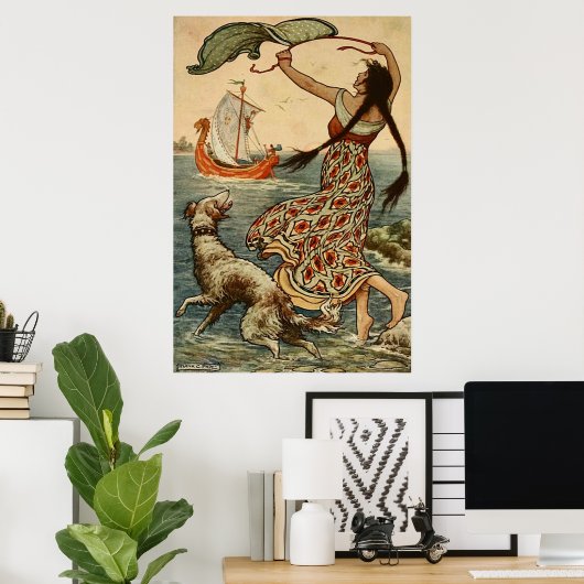  illustratie Frank C. Pape Poster (Thuiskantoor)