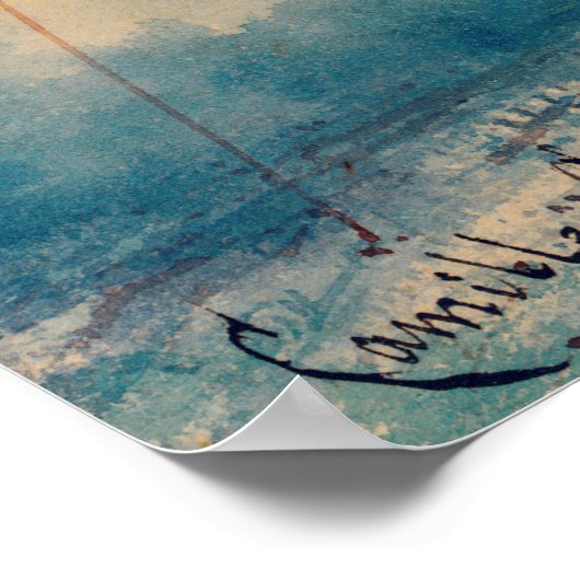 Illustratie  Frankrijk Poster (Hoek)