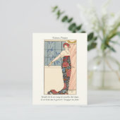 Illustratie Franse Mode Barbier Art Deco Briefkaart (Staand voorkant)