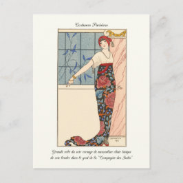 Illustratie Franse Mode Barbier Art Deco Briefkaart