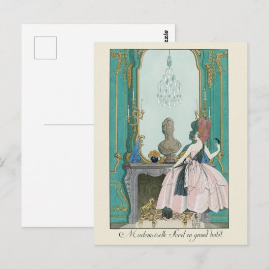 Illustratie Franse Mode George Barbier Briefkaart (Voorkant / Achterkant)