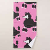Illustratie  franse poedel naadloos patter badhanddoek (Badhanddoek)
