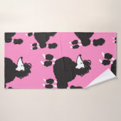 Illustratie  franse poedel naadloos patter badhanddoek (Badhanddoek)