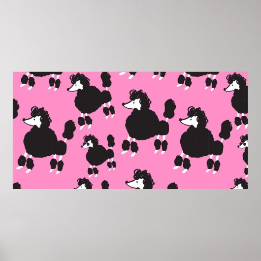 Illustratie  franse poedel naadloos patter poster (Voorkant)