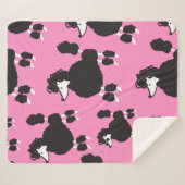 Illustratie  franse poedel naadloos patter sherpa deken (Voorkant (horizontaal))