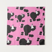 Illustratie franse poedel naadloos patter wandkleed (Voorkant (horizontaal))