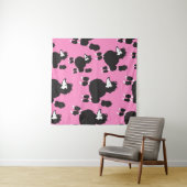 Illustratie franse poedel naadloos patter wandkleed (In Situ (horizontaal))