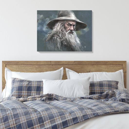Illustratie Gandalf Canvas Afdruk (Insitu (Slaapkamer))