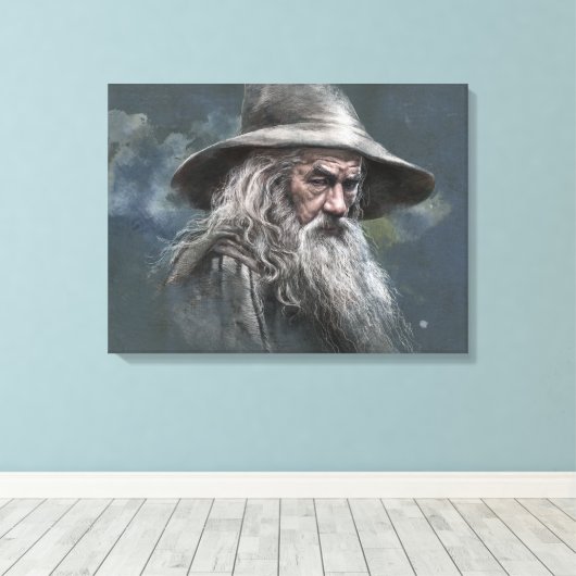 Illustratie Gandalf Canvas Afdruk (Insitu (Houten vloer))
