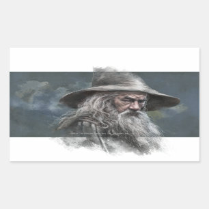 Illustratie Gandalf Rechthoekige Sticker