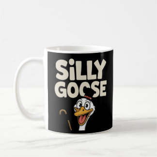 Illustratie Gekke gans, Grappige Goose Hood Koffiemok