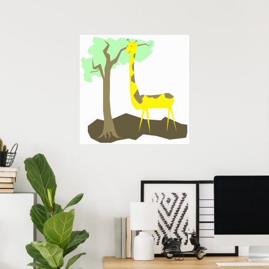 Illustratie Giraffe Poster (Thuiskantoor)