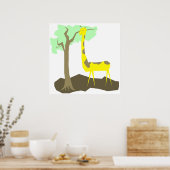 Illustratie Giraffe Poster (Keuken)