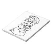 Illustratie Girl Praying Notitieblok (Linkerzijde)