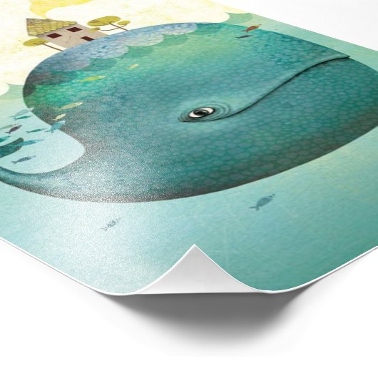illustratie goede walvis,Fotouitbreiding Foto Afdruk (Hoek)