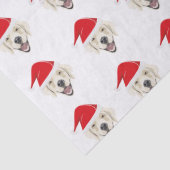 Illustratie golden recovery met rode Santa hat Tissuepapier (Detail)