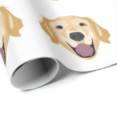 Illustratie Golden Retriever Cadeaupapier (Rol Hoek)