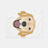 Illustratie Golden Retriever Fleece Deken (Voorkant (Horizontaal))