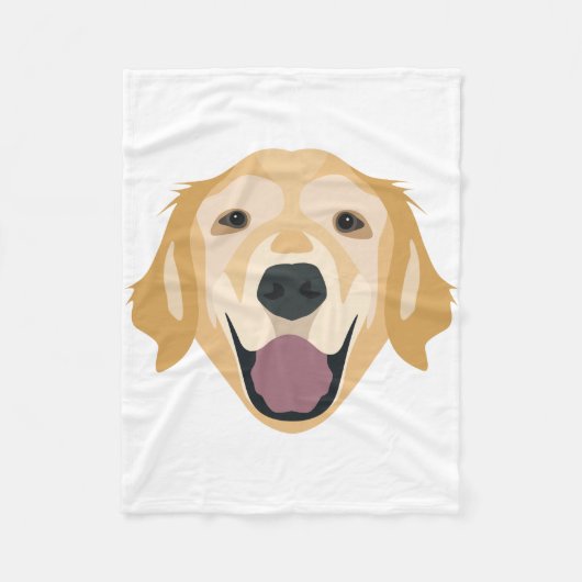 Illustratie Golden Retriever Fleece Deken (Voorkant)