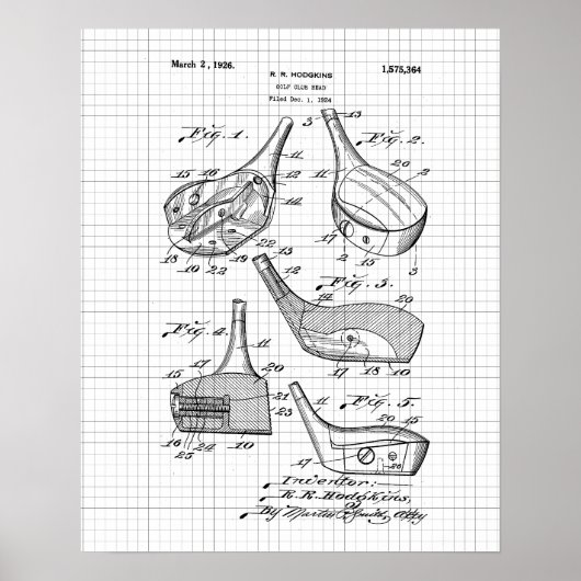  illustratie Golf Club 1920 Poster (Voorkant)