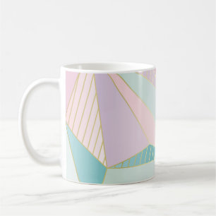 (illustratie) gouden achtergrond, abstracte arti koffiemok