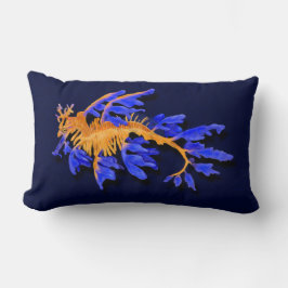 Illustratie: gouden en blauwe luizehoek kussen