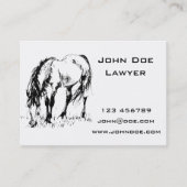 Illustratie graaspaarden visitekaartje (Voorkant)