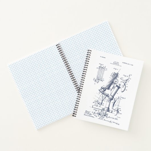 Illustratie grafiek microscoopafbeelding notitieboek (Binnen)