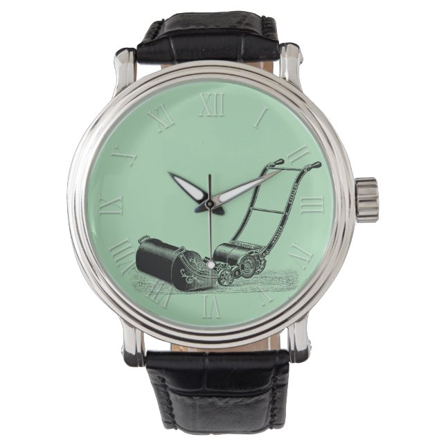  Illustratie Grasmaaier T Romeinse cijfers W Horloge (Voorkant)