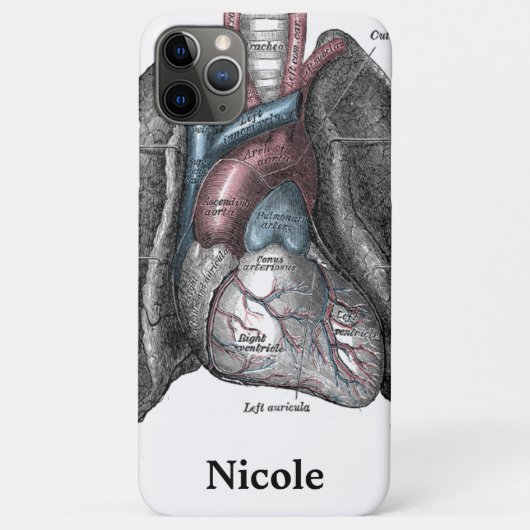  illustratie Gray's Anatomy Heart Lungs Case-Mate iPhone Case (Achterkant)