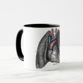  illustratie Gray's Anatomy Heart Lungs Mok (Voorkant links)