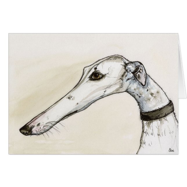 Illustratie Greyhound Portrait (Voorkant Horizontaal)