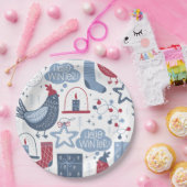 Illustratie grijs Hallo winter Papieren Bordje (Feest)