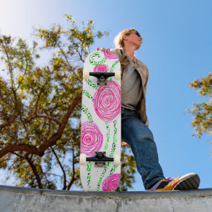Illustratie groen en roze kleurventilatoren persoonlijk skateboard